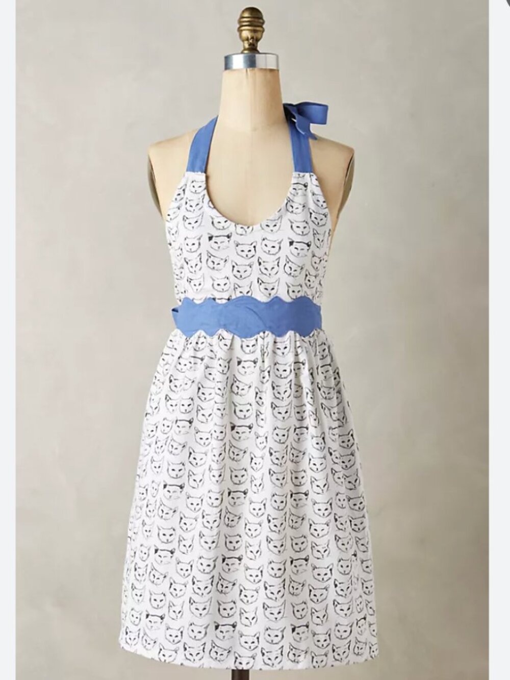 Anthropologie Cat Study Apron